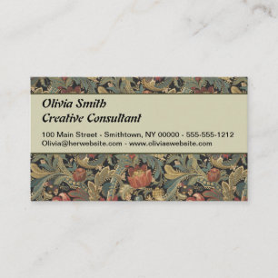 Rich Floral Tapestry Brocade Antique Classic Business Card
