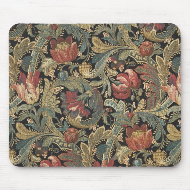 Rich Floral Tapestry Brocade Antique Classic Mouse Pad (Front)