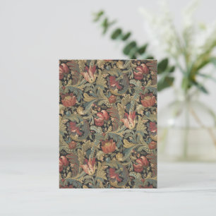Rich Floral Tapestry Brocade Antique Classic Postcard