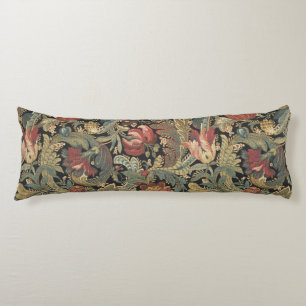 Rich Floral Tapestry Brocade Antique Victorian Body Cushion