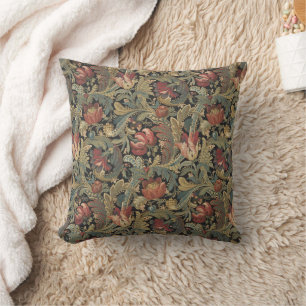 Rich Floral Tapestry Brocade Antique Victorian Cushion
