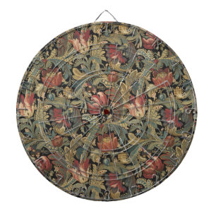 Rich Floral Tapestry Brocade Damask Dartboard