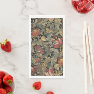 Rich Floral Tapestry Brocade Damask Napkin