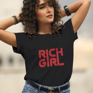RICH GIRL Bold Red Typography  Tri-Blend Shirt