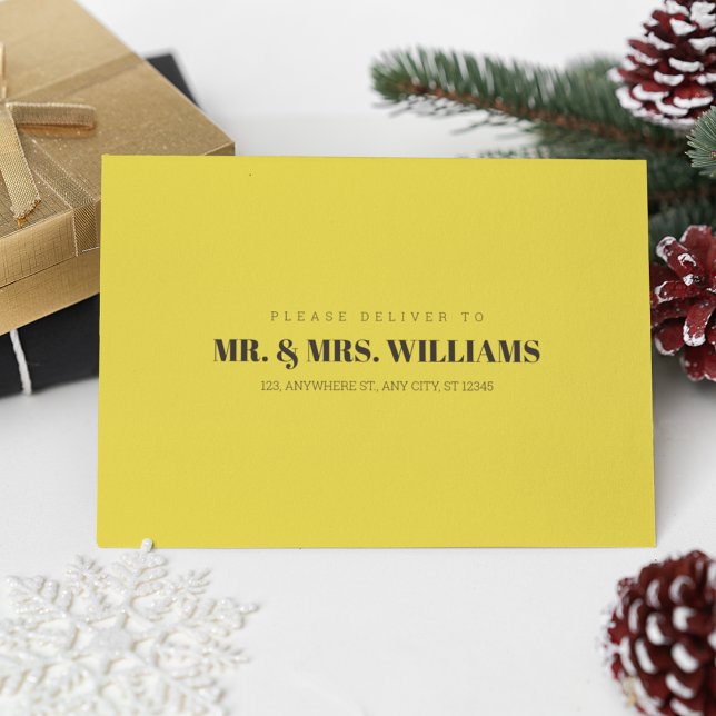 Rich Golden in Black Wedding Theme Envelope (customize your wedding envelopes as per your theme)