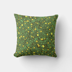 Rich Green Fruit Garden Trees Cushion