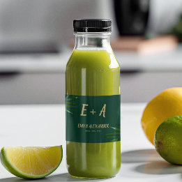 Rich Green Golden Liquor Bottle Label