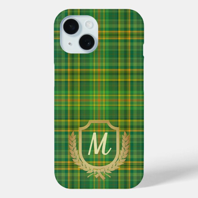 Rich Green Tartan (Plaid) Custom Case-Mate iPhone Case (Back)