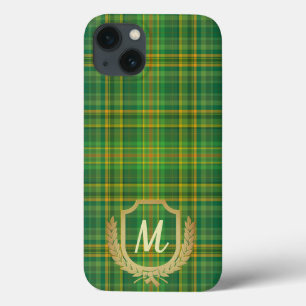 Rich Green Tartan (Plaid) Custom iPhone 13 Case