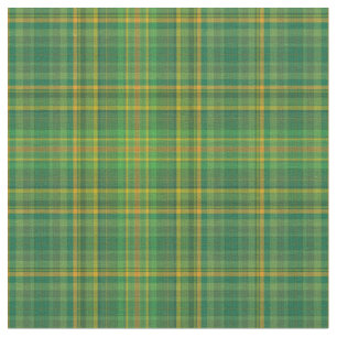 Rich Green Tartan (Plaid) Custom Fabric