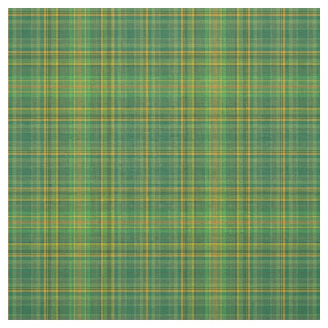 Rich Green Tartan (Plaid) Custom Fabric (Swatch)