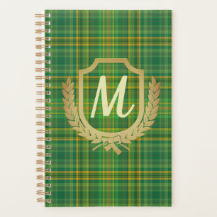 Rich Green Tartan (Plaid) Custom Planner