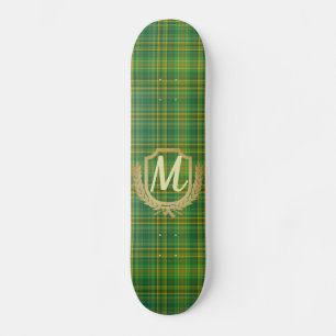 Rich Green Tartan (Plaid) Custom  Skateboard