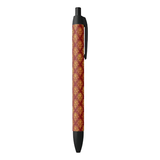 Rich Holiday Damask Black Ink Pen (Bottom (Vertical))