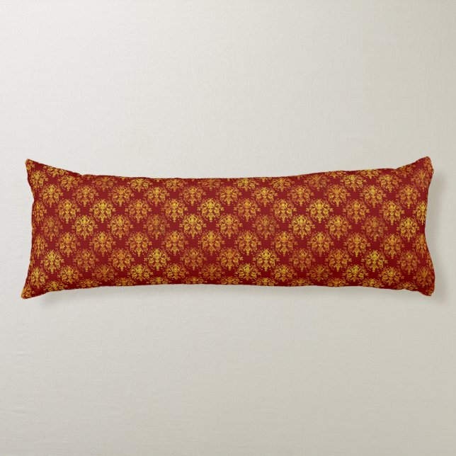 Rich Holiday Damask Body Cushion (Front)