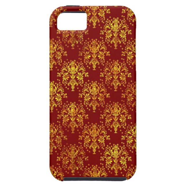 Rich Holiday Damask Case-Mate iPhone Case (Back)