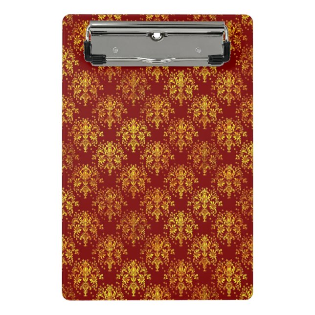 Rich Holiday Damask Mini Clipboard (Front)