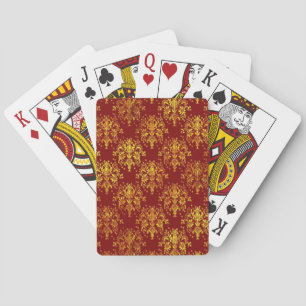 Rich Holiday Damask Playing Cards