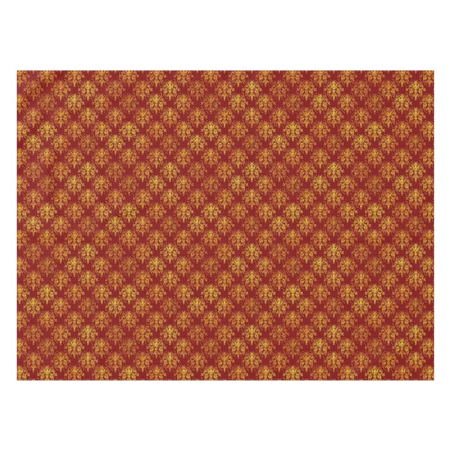 Rich Holiday Damask Tablecloth (Front (Horizontal))