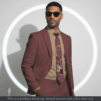 Rich Impressionist Floral Necktie