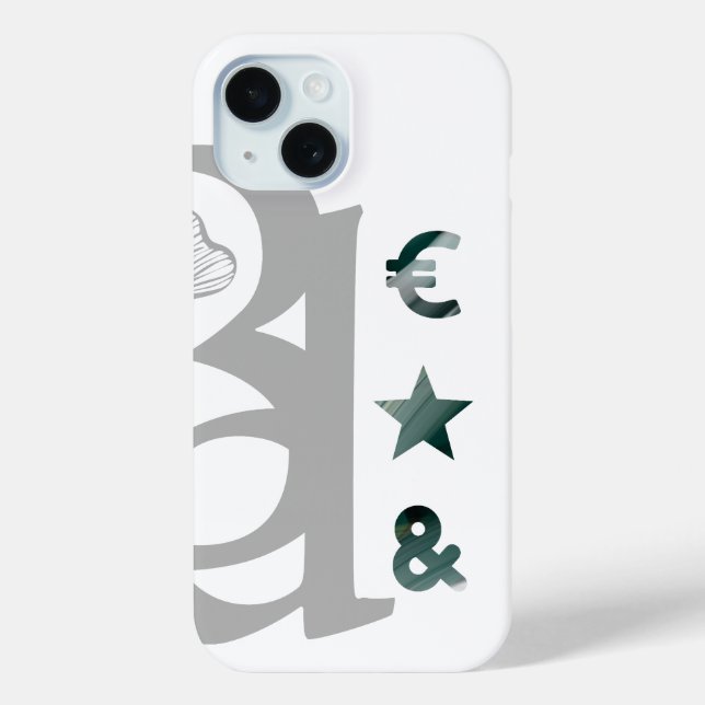 RICH iPhone Cases Trend Abstract Black White Green (Back)