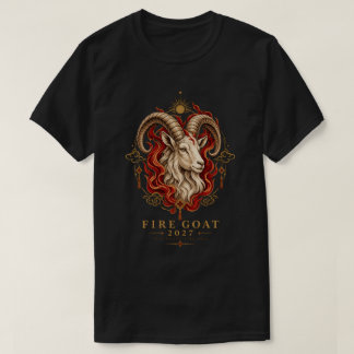 Rich Ivory Fire Goat Heritage Engraving T-Shirt