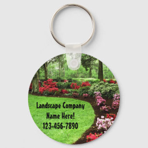 Rich Landscape Lawn Care Business Key Ring