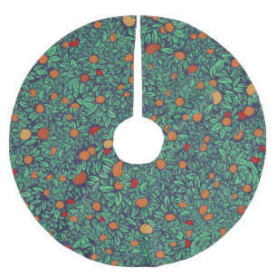 Rich Orchard: Vintage Tree Pattern. Brushed Polyester Tree Skirt
