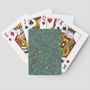 Rich Orchard: Vintage Tree Pattern. Playing Cards