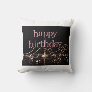 Rich Pink Blush luxurious elegant extravagant Cushion