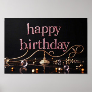 Rich Pink Blush luxurious elegant extravagant Poster