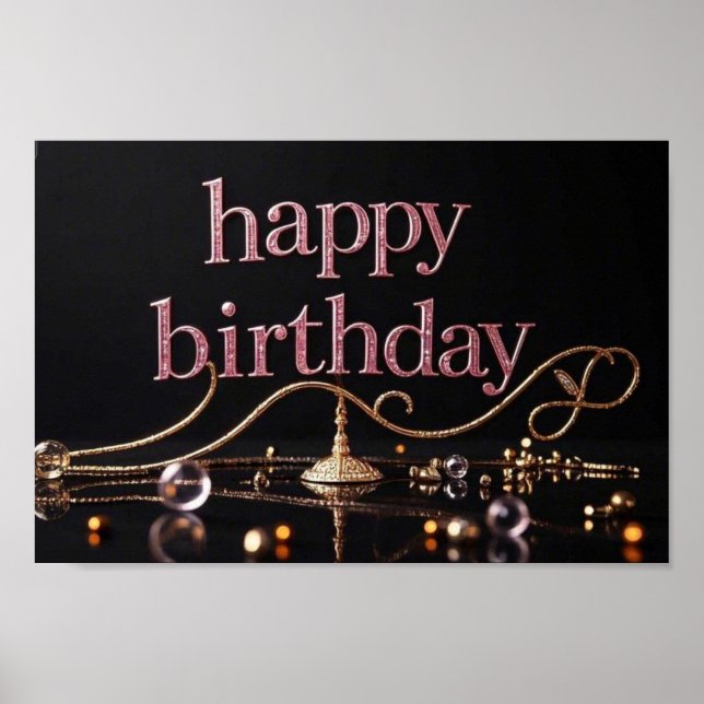 Rich Pink Blush luxurious elegant extravagant  Poster (Front)