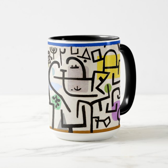 Rich Port (a travel picture, 1938) by Paul Klee Mug (Front Right)