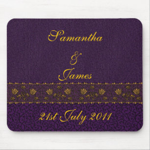 Rich Purple Wedding Mouse Pad