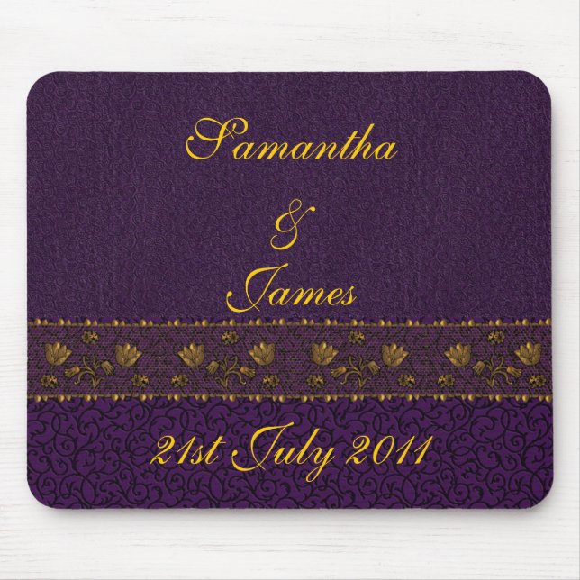 Rich Purple Wedding Mouse Pad (Front)