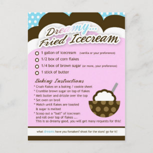 Rich Recipes DREAMY FRIED ICECREAM Postcard