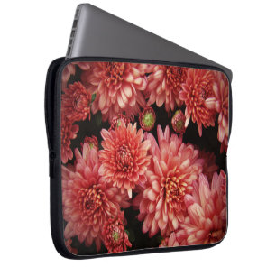 Rich Red Chrysanthemums Laptop Sleeve
