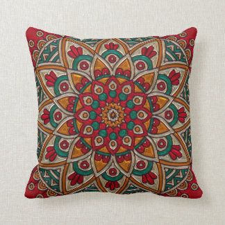 Rich, Red Mandala. Cushion
