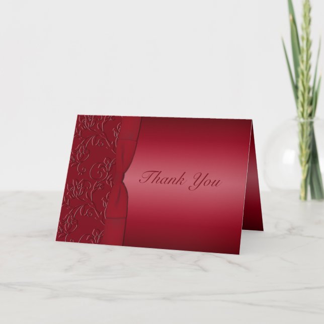 Rich Red Thank You Card (Front)