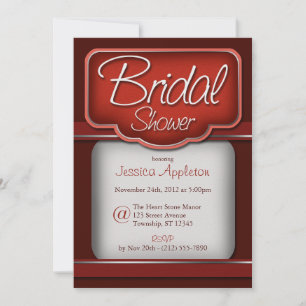 Rich Red Velvet: Bridal Shower Invitations