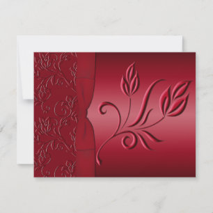Rich Red Wedding RSVP card
