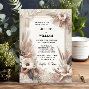 Rich Satin Fabric Velvet Lace Linen Paper Wedding Invitation
