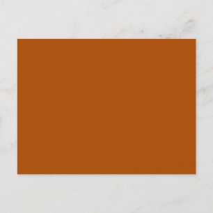 Rich sienna brown colour ready to customise postcard