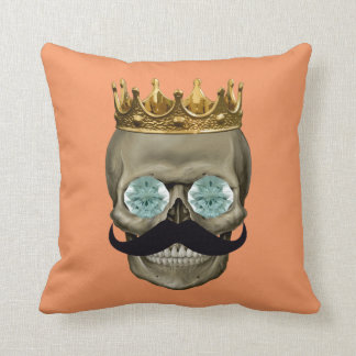 Rich Skull Moustache Cushion