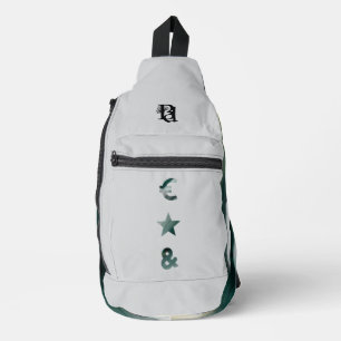 RICH Sling Bag Trend Abstract Black White Green