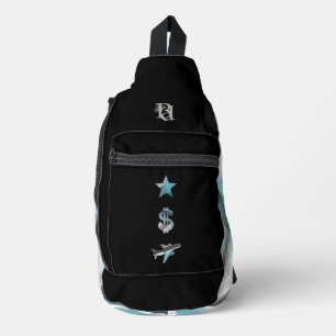 RICH Sling Bag Trend Abstract Blue Ocean