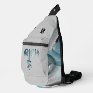 RICH Sling Bag Trend Abstract Blue Ocean