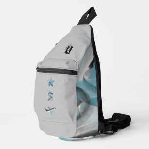 RICH Sling Bag Trend Abstract Blue Ocean