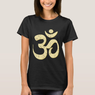 Rich Sphere Om Omkar Aum Symbol Spiritual Yoga Med T-Shirt