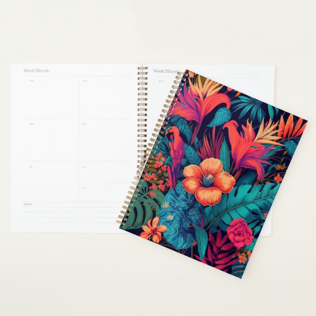 Rich Tropical Floral Pattern Planner (Display)